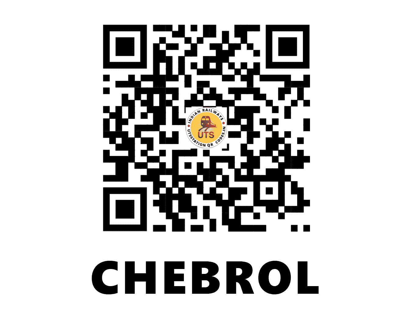 UTS QR Code for CHEBROL - CEL - SC (ANDHRA PRADESH)